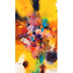 Zohaib Rind, 30 x 54 Inch, Acrylic on Canvas, Abstract Painting, AC-ZR-323